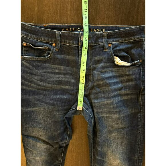 American Eagle Men's Next Level Stretch Slim Straight Jeans Size 34/30 - Picture 8 of 9